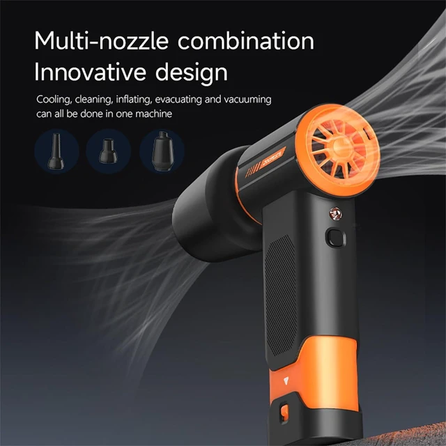 Alt view image 2 of 7 - Cordless Fan Light Weight Blower Handheld Engine Fan Air Blower 8000mAh for Women Men Computer Cleaning Outdoor Adjustable Cooling