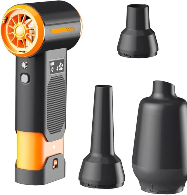 Alt view image 5 of 7 - Cordless Fan Light Weight Blower Handheld Engine Fan Air Blower 8000mAh for Women Men Computer Cleaning Outdoor Adjustable Cooling