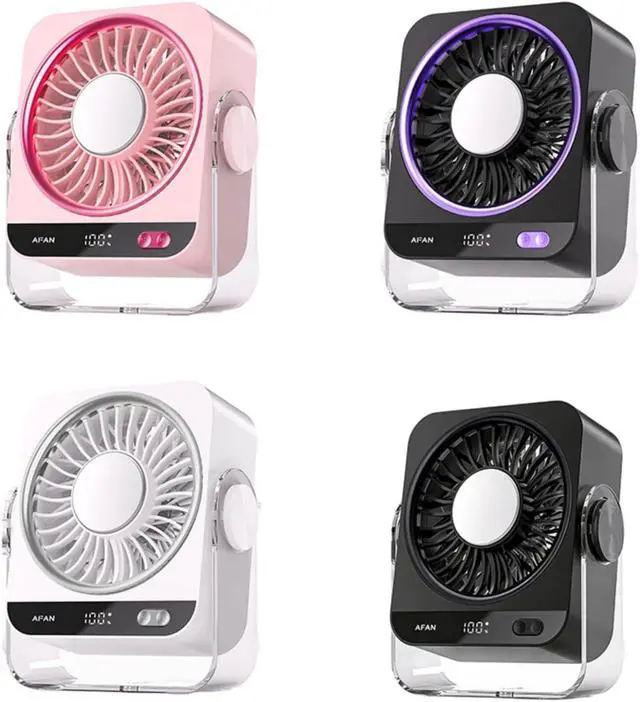 Alt view image 5 of 7 - Small Personally Cooling Fan Portable Table with Cooling Airflows for Various Indoor Settings Digital Display Quiet Table