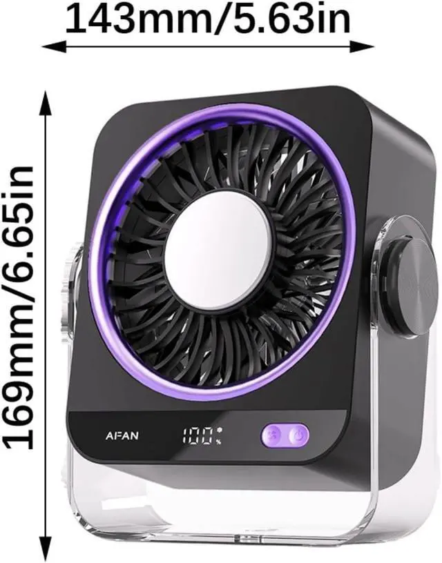 Alt view image 3 of 7 - USB Rechargeable Conditioning Fan Multifunctional Table Fan with Cooling Airflows for Home Offices Use Easy to Use