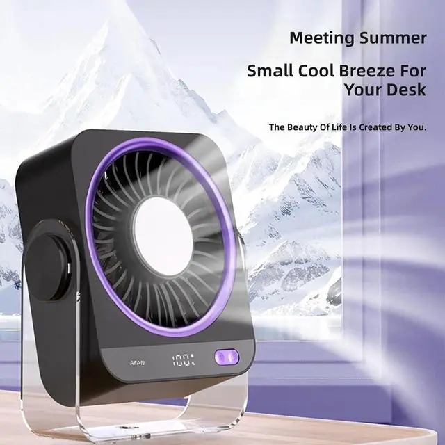 Alt view image 6 of 7 - USB Rechargeable Conditioning Fan Multifunctional Table Fan with Cooling Airflows for Home Offices Use Easy to Use