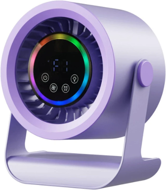 Main image of Cooling Fan with 3 Speed Adjustable Direction Rechargeable Digital Display Outdoor Desk for Home Bedroom Camping Lightweight Portable