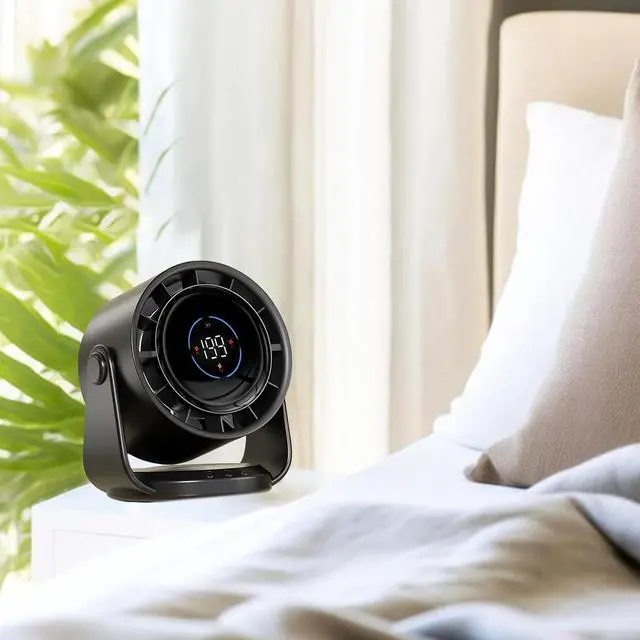 Alt view image 5 of 7 - Portable Fan Adjustable Cooling Fan Digital Display USB Indoor Suitable for Indoor Use Digital Display