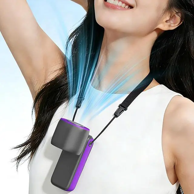 Alt view image 6 of 7 - Portable Handheld Digital Fan Rechargeable Powerful Cooling Tool for Outdoor Camping Traveling Rechargeable Cooling