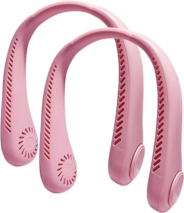 Main image of Best Portable Neck Fan Rechargeable Battery Wearable Personal Fan, Cooling Necklace Design, USB Rechargeable(Pink,2PCS)