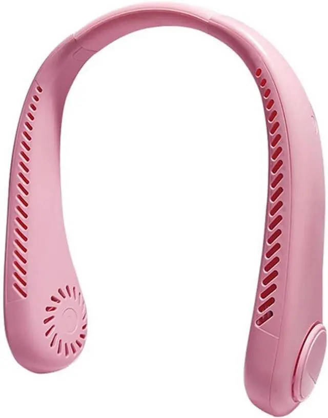 Main image of Neck Fan Rechargeable Personal Fan, 3 Speeds Full Surround Cooling Neck Support, Gifts for Men Women(Pink,1PCS)