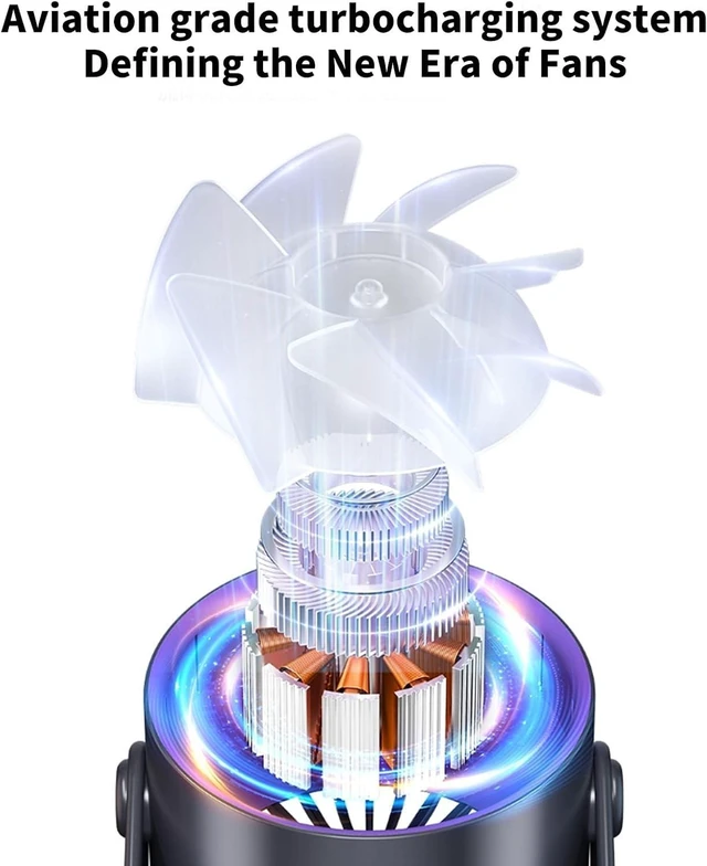 Alt view image 5 of 7 - Portable Fan Adjustable Cooling Fan Digital Display USB Indoor Suitable for Indoor Use Digital Display