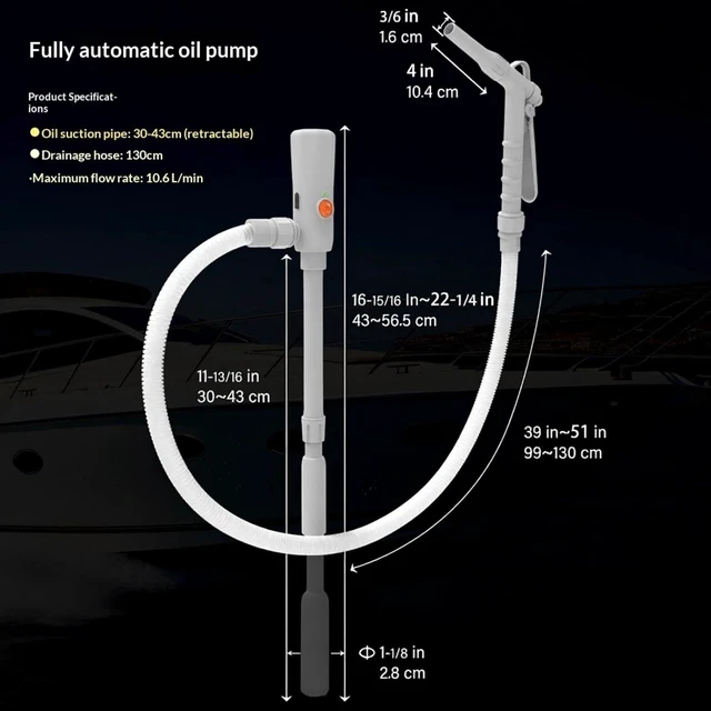 Alt view image 2 of 7 - ordinarYone Electric Telescopic Rod Coal Transfer Fan for Petroleum Petrodiesel Water Highlighting Strength AA Battery and USB Usb C
