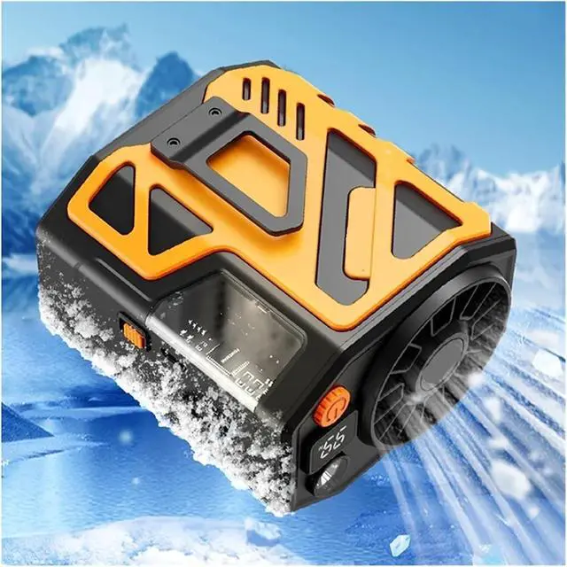 Alt view image 2 of 4 - Portable Waist Fan, Portable Waist Fan Rechargeable Waist Clip Fan USB Rechargeable Sports Cooler Fan For Outdoor Sports Travel(Orange)