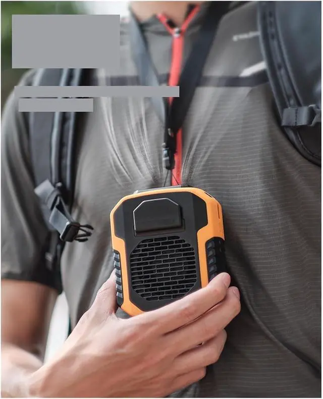 Alt view image 3 of 7 - Portable Waist Fan, Portable USB Rechargeable Bladeless Waist Clip And Neck Fan With Power Bank Function For Outdoor Use(Dark Green)