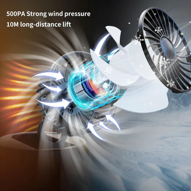 Alt view image 4 of 7 - 4 Head Cooling Device Powerful Car Fan with USB Power Supply and Secure Finger Guard Cooling Owner Texture Multiple Speed Car
