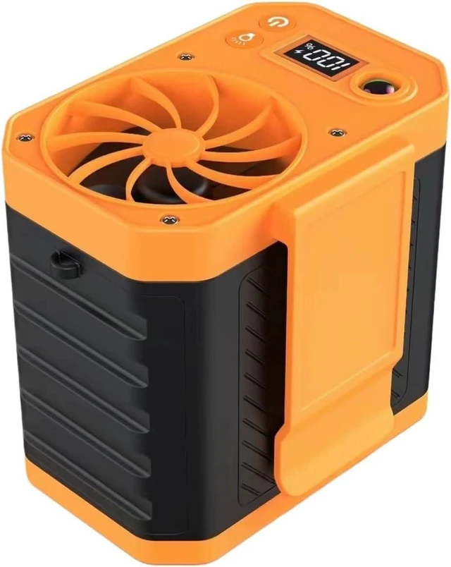 Main image of Portable Waist Fan, Portable Waist Clip Fan USB Rechargeable Strong Wind Cooling Fan For Outdoor Work And Construction Use(Orange)