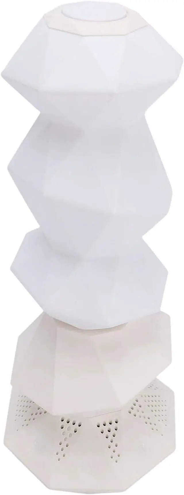 Alt view image 7 of 7 - VINGVO RGB Color Changing LED Music Night Light, Rotating Crystal Lamp with Remote Control, Ideal for Gaming, Bedroom & Party Ambiance (White)