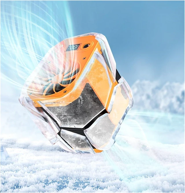 Alt view image 3 of 3 - Portable Waist Fan, Portable Waist Clip Fan USB Rechargeable Strong Wind Cooling Fan For Outdoor Work And Construction Use(Orange)