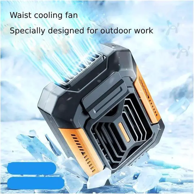 Alt view image 5 of 5 - Portable Waist Fan, Mini Waist Clip Fan USB Rechargeable Portable Neck Hanging Cooling Fan For Outdoor Work School And Travel(Green)