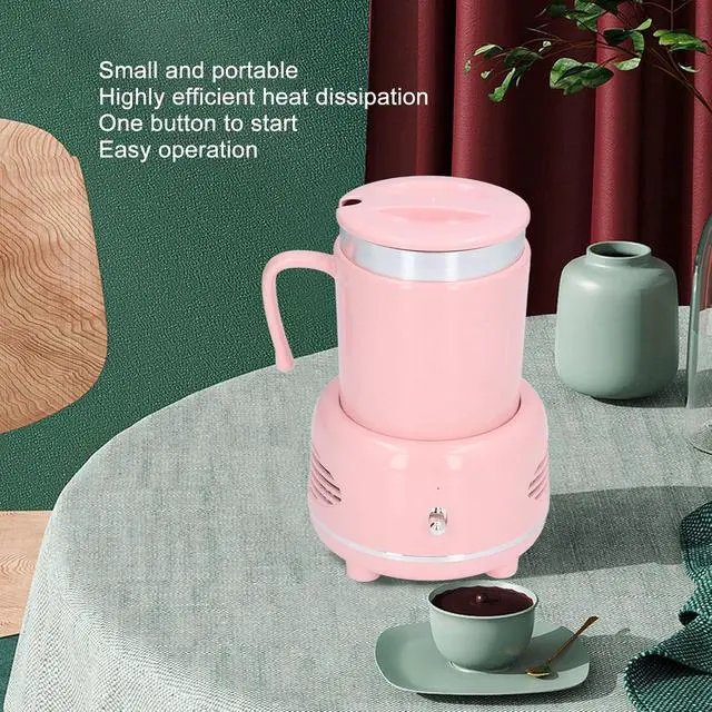 Alt view image 2 of 6 - Drink Chiller with Sturdy Aluminium Body, Instant Chiller for Drinks with Fast Cooling Heating, Stable Nonslip Cup Warmer for Daily Coffee Beverage Use (Pink)