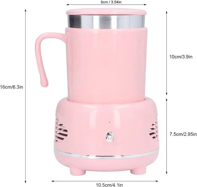 Alt view image 6 of 6 - Drink Chiller with Sturdy Aluminium Body, Instant Chiller for Drinks with Fast Cooling Heating, Stable Nonslip Cup Warmer for Daily Coffee Beverage Use (Pink)