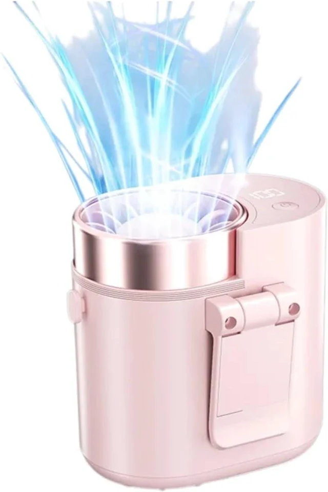 Alt view image 2 of 6 - Portable Waist Fan, USB Rechargeable Waist Clip Fan Portable Strong Airflow Cooling Fan For Outdoor Work Travel(Pink)
