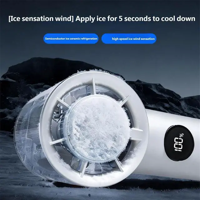 Alt view image 5 of 7 - Ergonomic Handheld Fan Folding Fan 3000mAh Battery Suitable for Outdoor Travel and Home Use with Adjustable Speeds