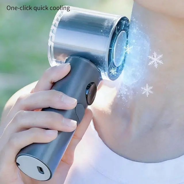 Alt view image 4 of 7 - Ergonomic Handheld Fan Folding Fan 3000mAh Battery Suitable for Outdoor Travel and Home Use with Adjustable Speeds