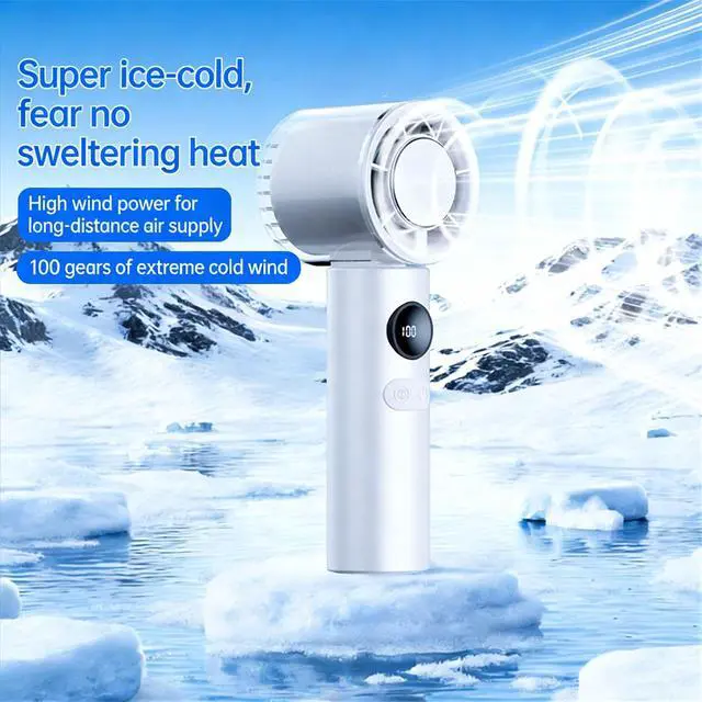 Alt view image 3 of 7 - Ergonomic Handheld Fan Folding Fan 3000mAh Battery Suitable for Outdoor Travel and Home Use with Adjustable Speeds