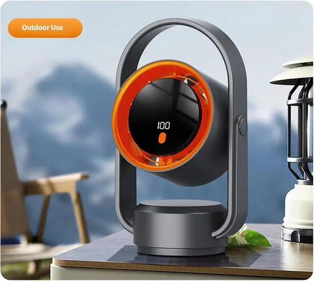 Alt view image 5 of 7 - Compact Design Portable USB Fan with 100 Speeds and 1800mAh Battery Air Circulation Fan Suitable for Desk Cooling