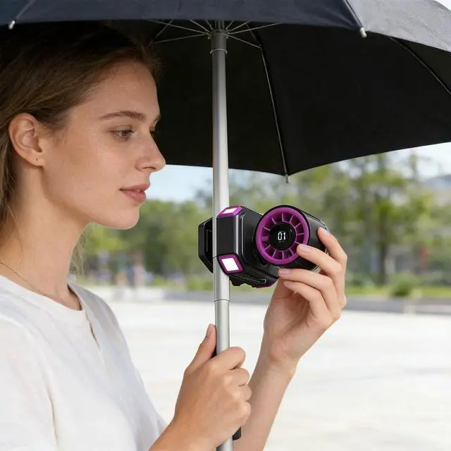 Alt view image 2 of 7 - High Speed Small Clip Fan Low Noise Portable USB Rechargeable Electric Fan for Home Offices Travel Cooling Enduring