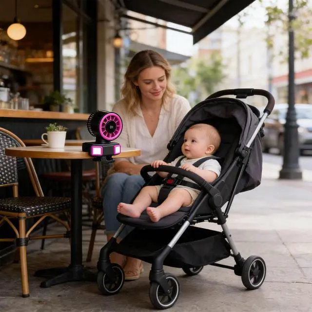 Alt view image 4 of 7 - High Speed Small Clip Fan Low Noise Portable USB Rechargeable Electric Fan for Home Offices Travel Cooling Enduring