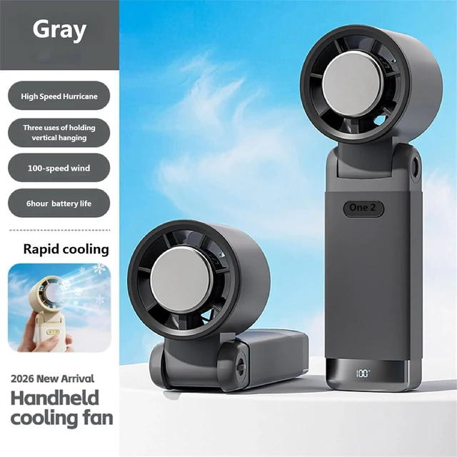Alt view image 6 of 7 - Portable Foldable Fan Powerful Handheld Fan with Cold Compress 0-100 Speed USB Rechargeable Travel Camping Outdoor