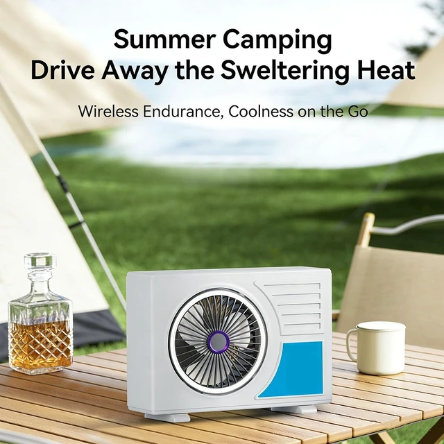 Alt view image 4 of 7 - USB Rechargeable Desktop Fan with 5 Speed Levels and 180 Degree Adjustable Direction for Home Study Area