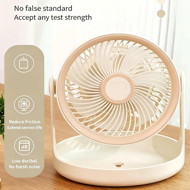 Alt view image 4 of 7 - PANGBOER Weight Portable Desk Fan with Storage Base 3 Adjustable Speeds Personally Cooling Fan Easy to Use for Dorm Room and Offices