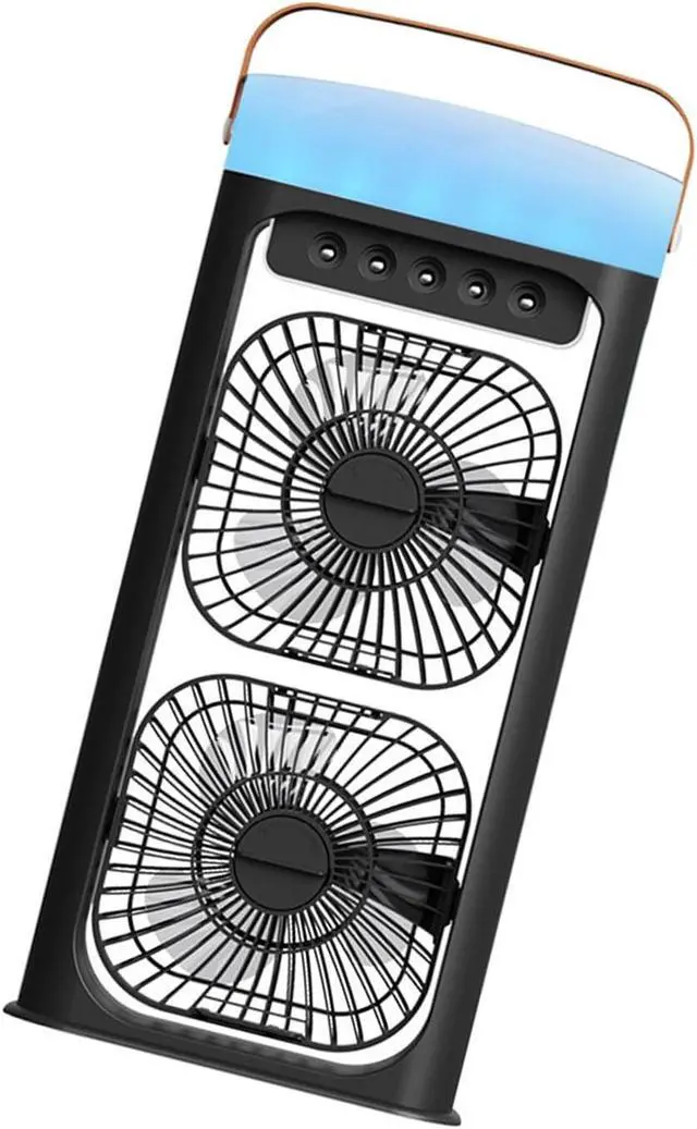 Alt view image 5 of 7 - Portable Head Mists Fan with 500ML Water and Night Light for Home Outdoor Use