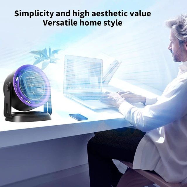Alt view image 6 of 7 - 100 Speed Adjustable Desktop Fan with Digital Display Quiet Desktop High Speed Fan for Offices Home Use Enduring