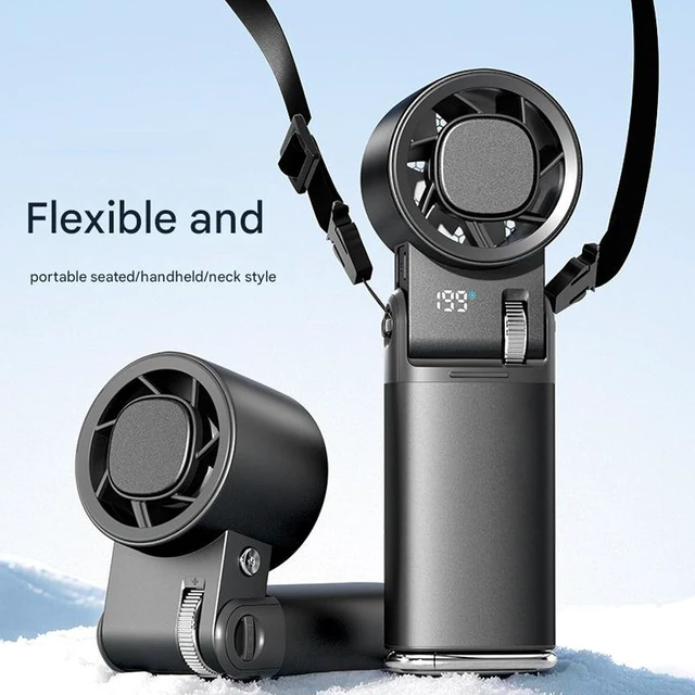 Alt view image 5 of 7 - Light Weight Adjustable Ice Compress High Speed Cooling Fan USB Rechargeable Handheld Fan for Outdoor Offices Home