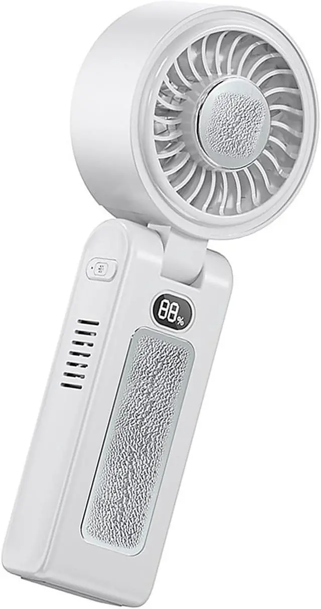 Alt view image 4 of 7 - Small USB Operated Hand Fan with Adjustable Speeds and Rechargeable 3600mAh Battery Texture for Hot Weather