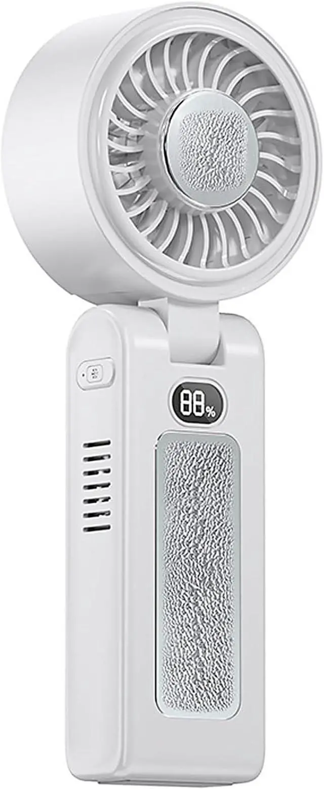 Alt view image 7 of 7 - Small USB Operated Hand Fan with Adjustable Speeds and Rechargeable 3600mAh Battery Texture for Hot Weather