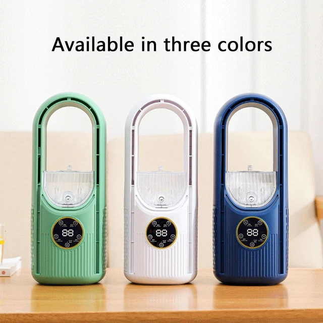 Alt view image 2 of 7 - USB-Powered Misting Cooling Fan 6 Speed Quiet with Timer for Dormitory Outdoor Use Portable Air Cooling Fan