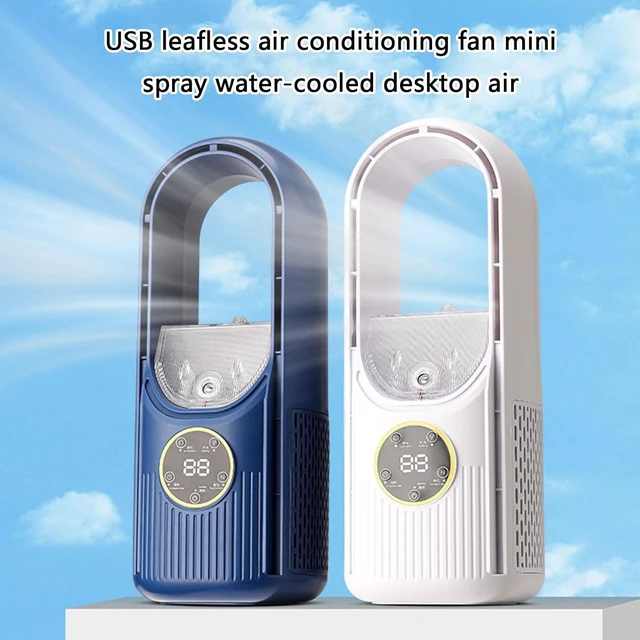 Alt view image 7 of 7 - USB-Powered Misting Cooling Fan 6 Speed Quiet with Timer for Dormitory Outdoor Use Portable Air Cooling Fan