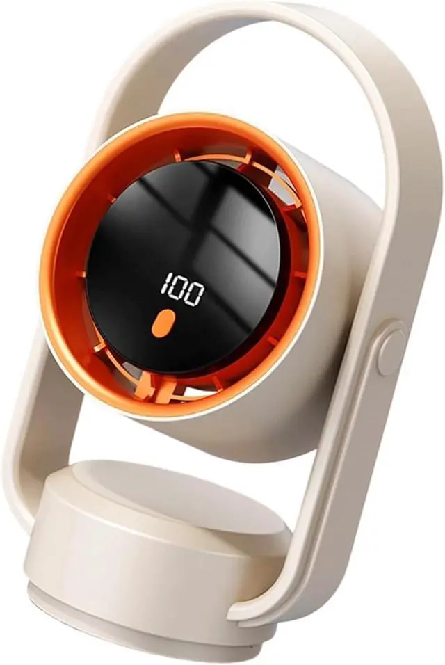 Alt view image 7 of 7 - Compact Design Portable USB Fan with 100 Speeds and 1800mAh Battery Air Circulation Fan Suitable for Desk Cooling