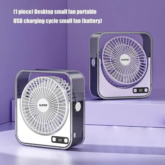 Alt view image 2 of 7 - Small Desktop Fan Motor Cooling Desk Fan Texture Ideal for Workstation Dorm Room