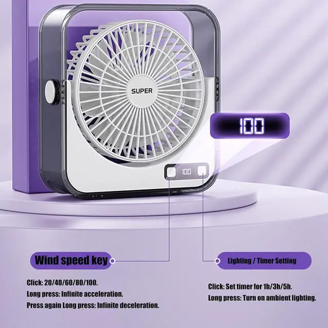 Alt view image 3 of 7 - Small Desktop Fan Motor Cooling Desk Fan Texture Ideal for Workstation Dorm Room