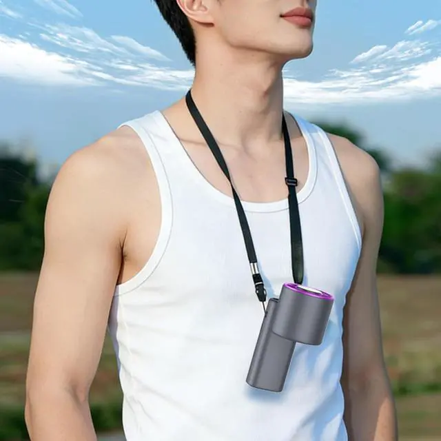 Alt view image 2 of 7 - Speed Rechargeable Fan Portable with LED Screen for and Makeup Outdoor Portable Handheld Digital Fan