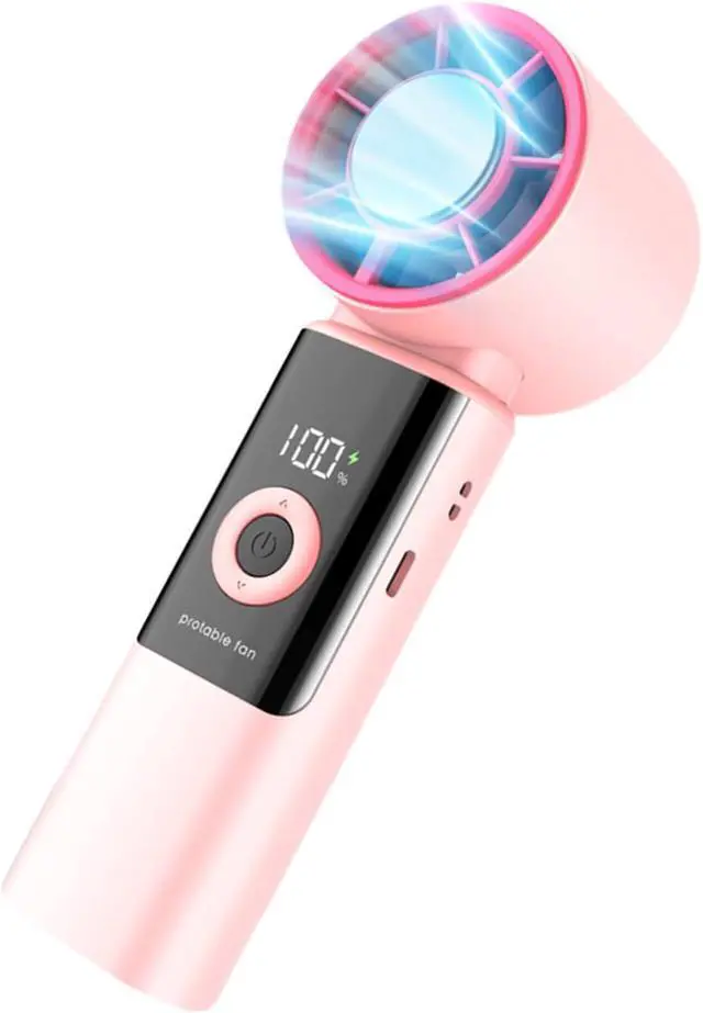 Main image of Speed Rechargeable Fan Portable with LED Screen for and Makeup Outdoor Portable Handheld Digital Fan