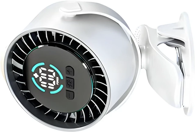 Main image of Low Noise Clip On Desk Fan with 100 Speed Settings and Built in Display for Home Study Use