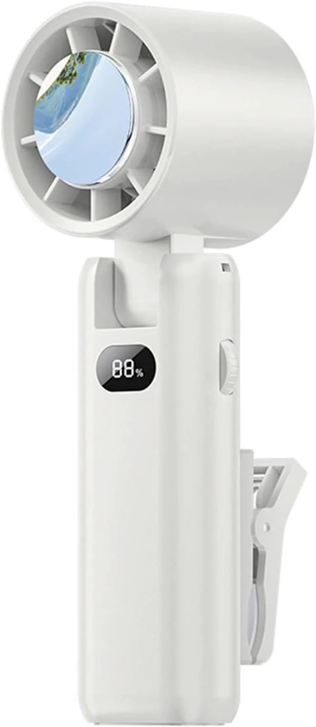 Main image of Portable Handheld Fan Rechargeable High Speed with Digital Display Folding Desktop Fan