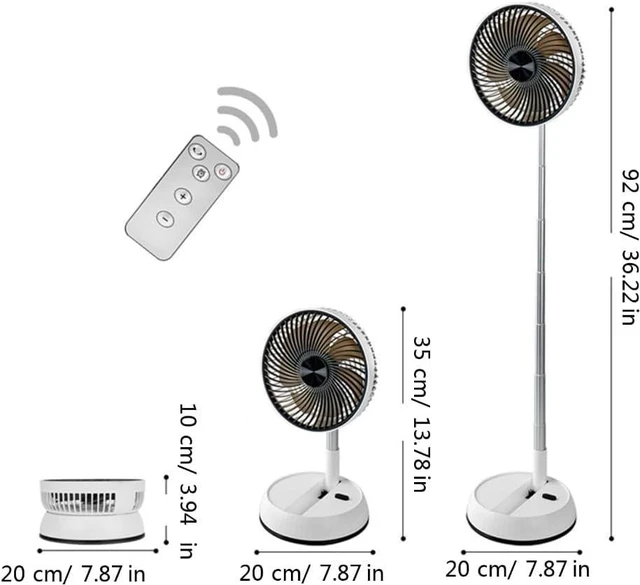 Alt view image 5 of 7 - Air Cooling Fan Travel Fan Small Desk Fan USB Fan Foldable Fan Travel Fan Storage Fan Quiet Fan Folding Fan Floor Fan