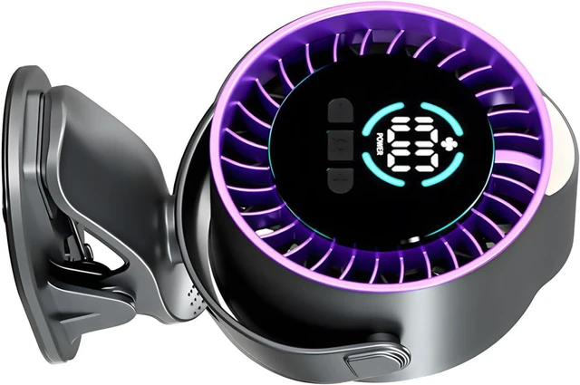 Main image of Low Noise Clip On Desk Fan with 100 Speed Settings and Built in Display for Home Study Use