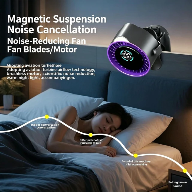Alt view image 6 of 7 - Low Noise Clip On Desk Fan with 100 Speed Settings and Built in Display for Home Study Use