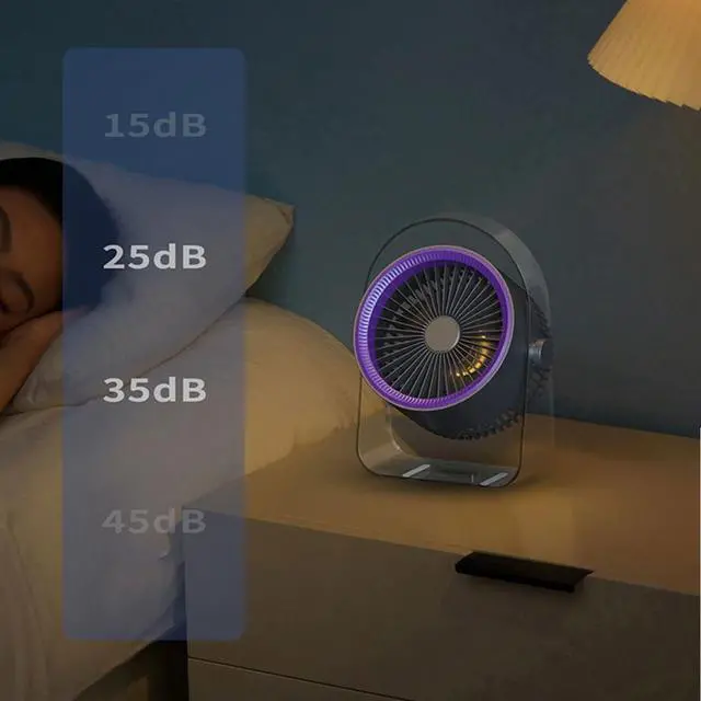 Alt view image 4 of 7 - USB Charging Desktop Fan Wall Mounted 3 Speeds Electric Cooling Fan for Office