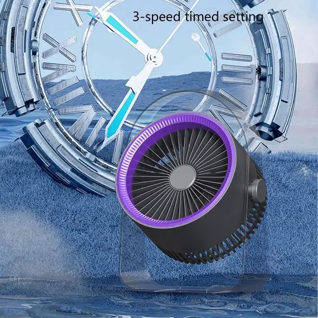 Alt view image 6 of 7 - USB Charging Desktop Fan Wall Mounted 3 Speeds Electric Cooling Fan for Office